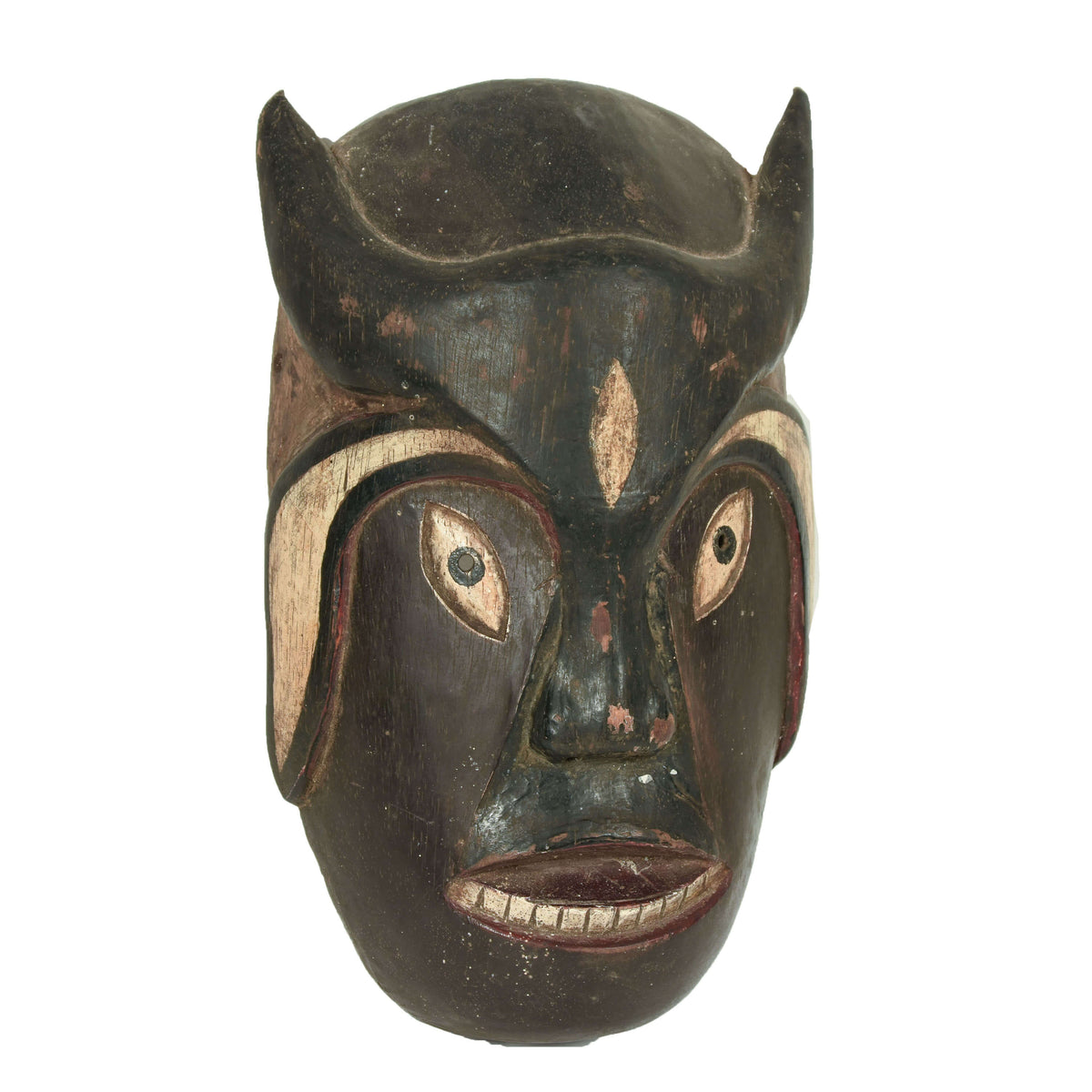 Antique Tribal Mask From Kalimantan - Mi23007 – Kazari