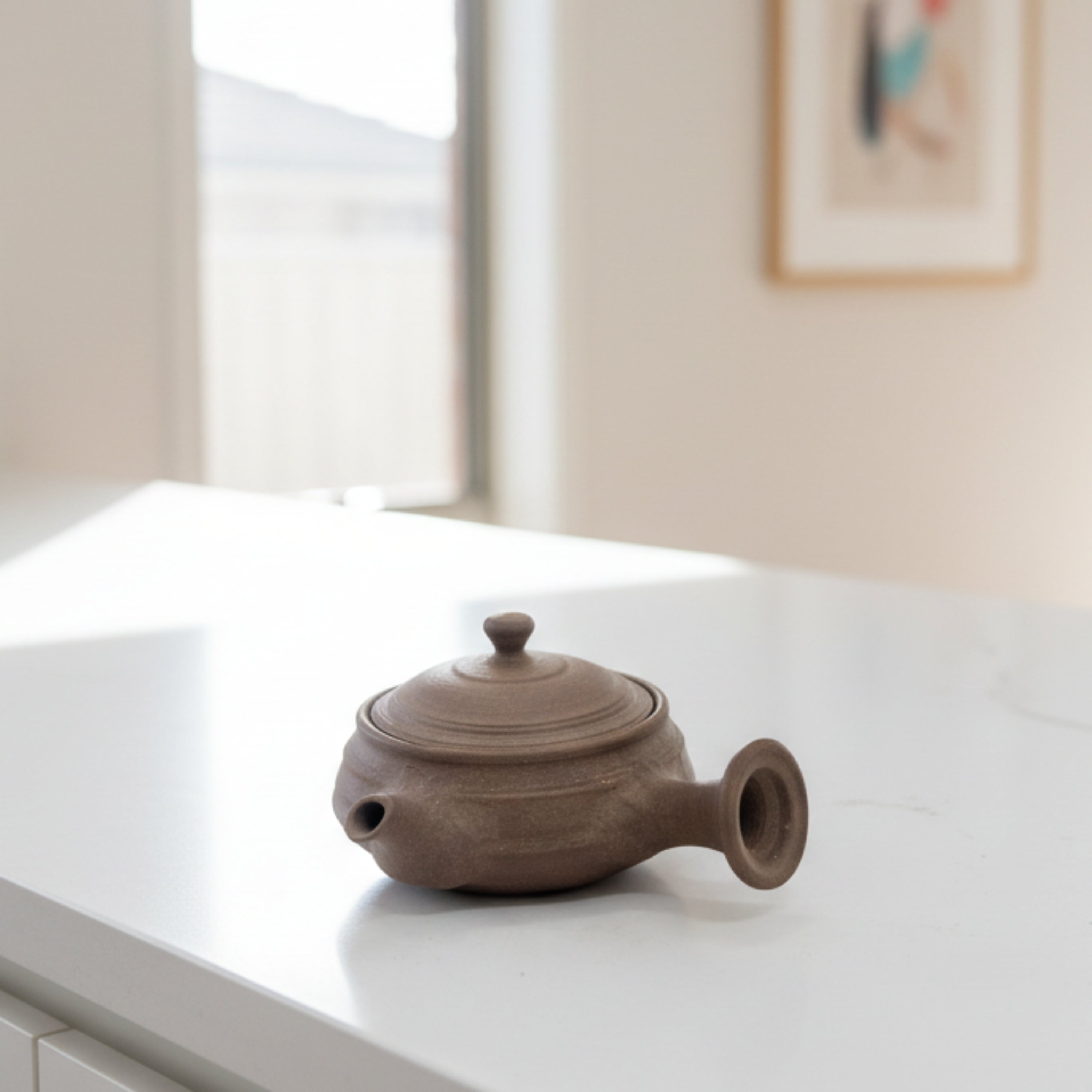 A Chinese terracotta tea pot with distinctive style and fine quality