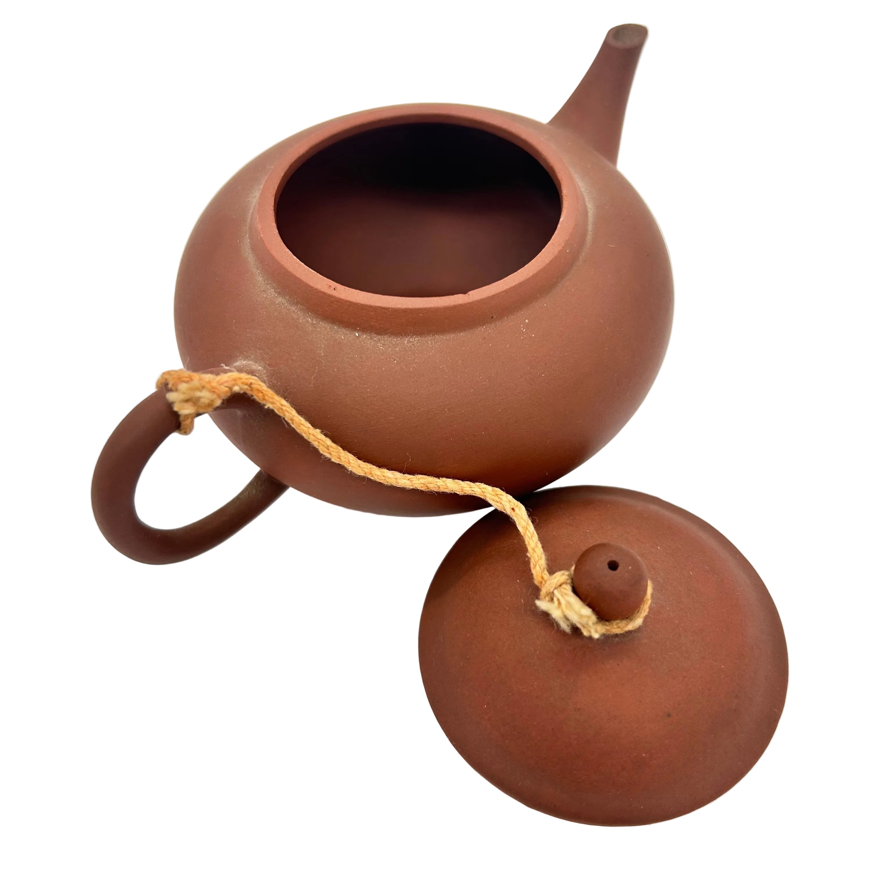 A small Chinese terracotta sen-cha tea pot.