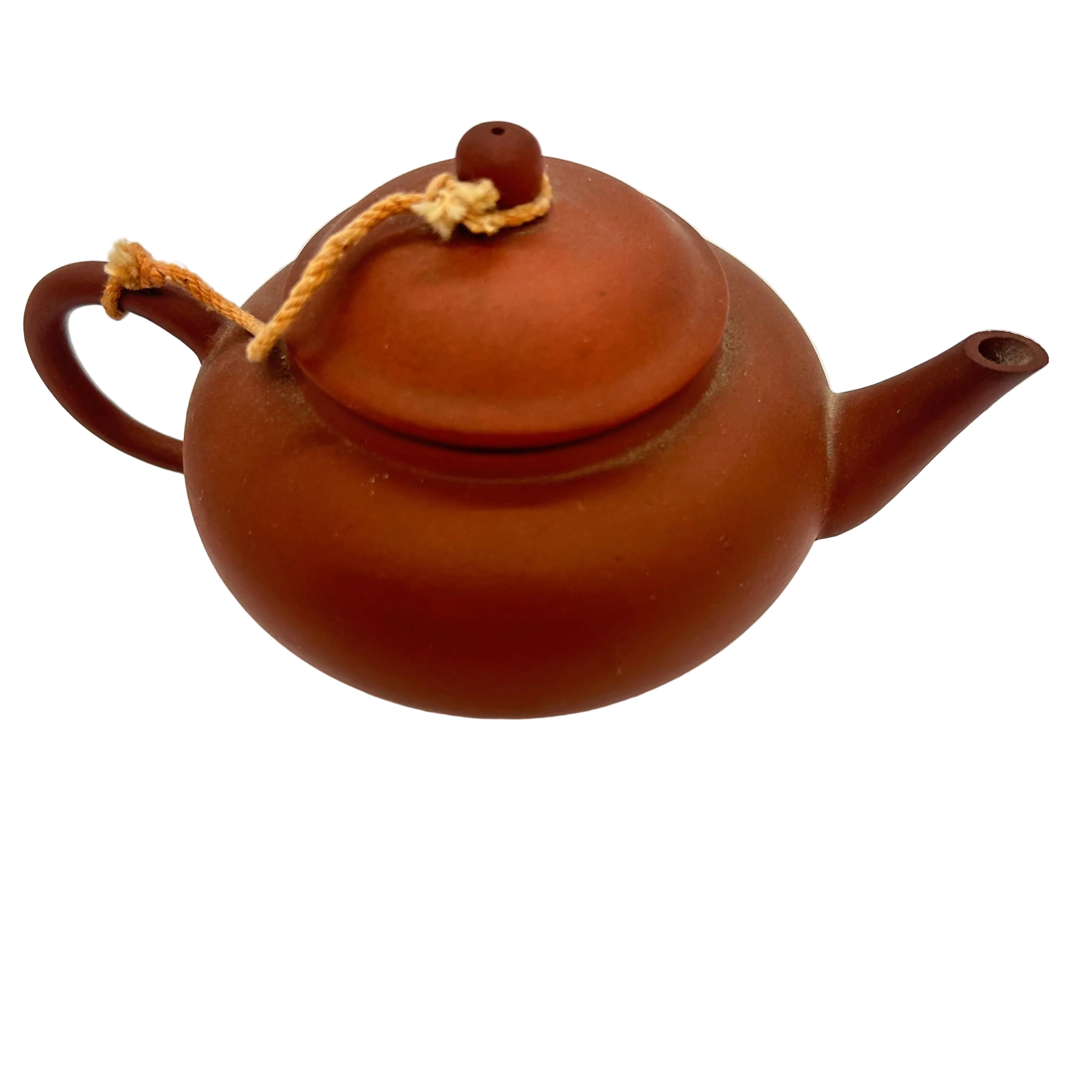 A small Chinese terracotta sen-cha tea pot.