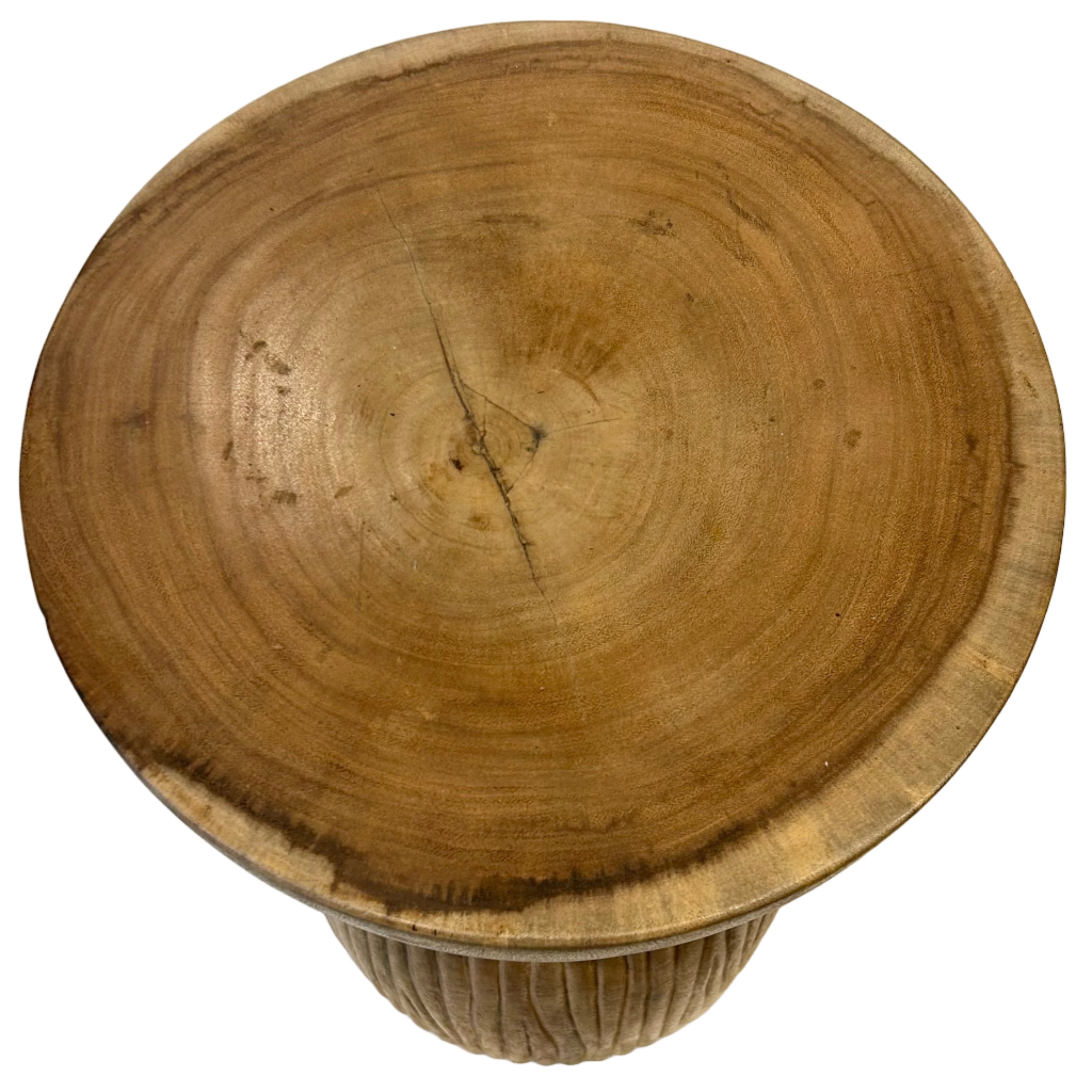 Natural timber side table