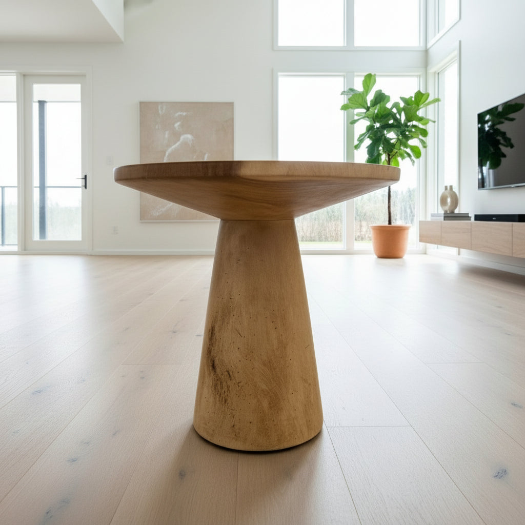 Natural timber side table