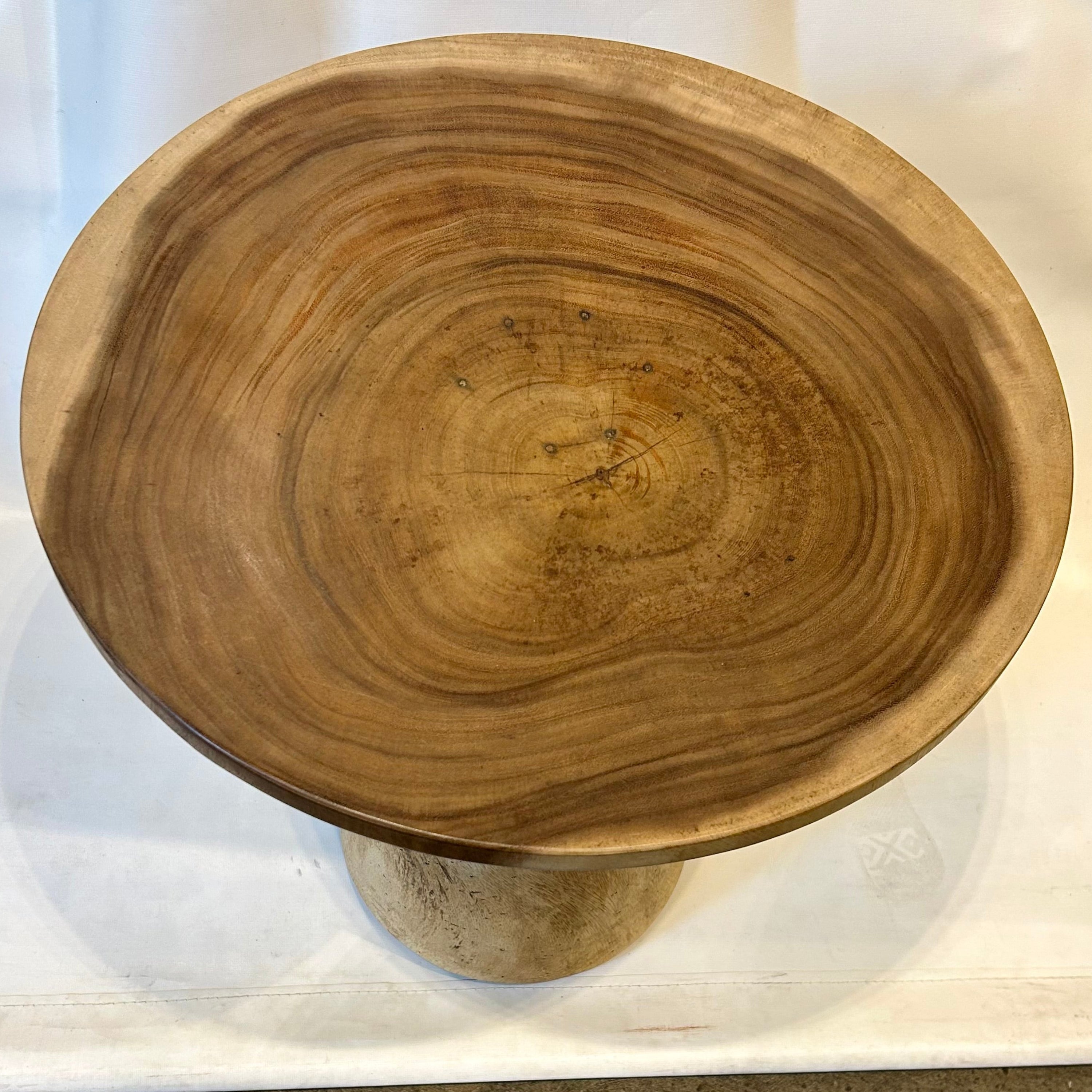 Wooden pedestal table