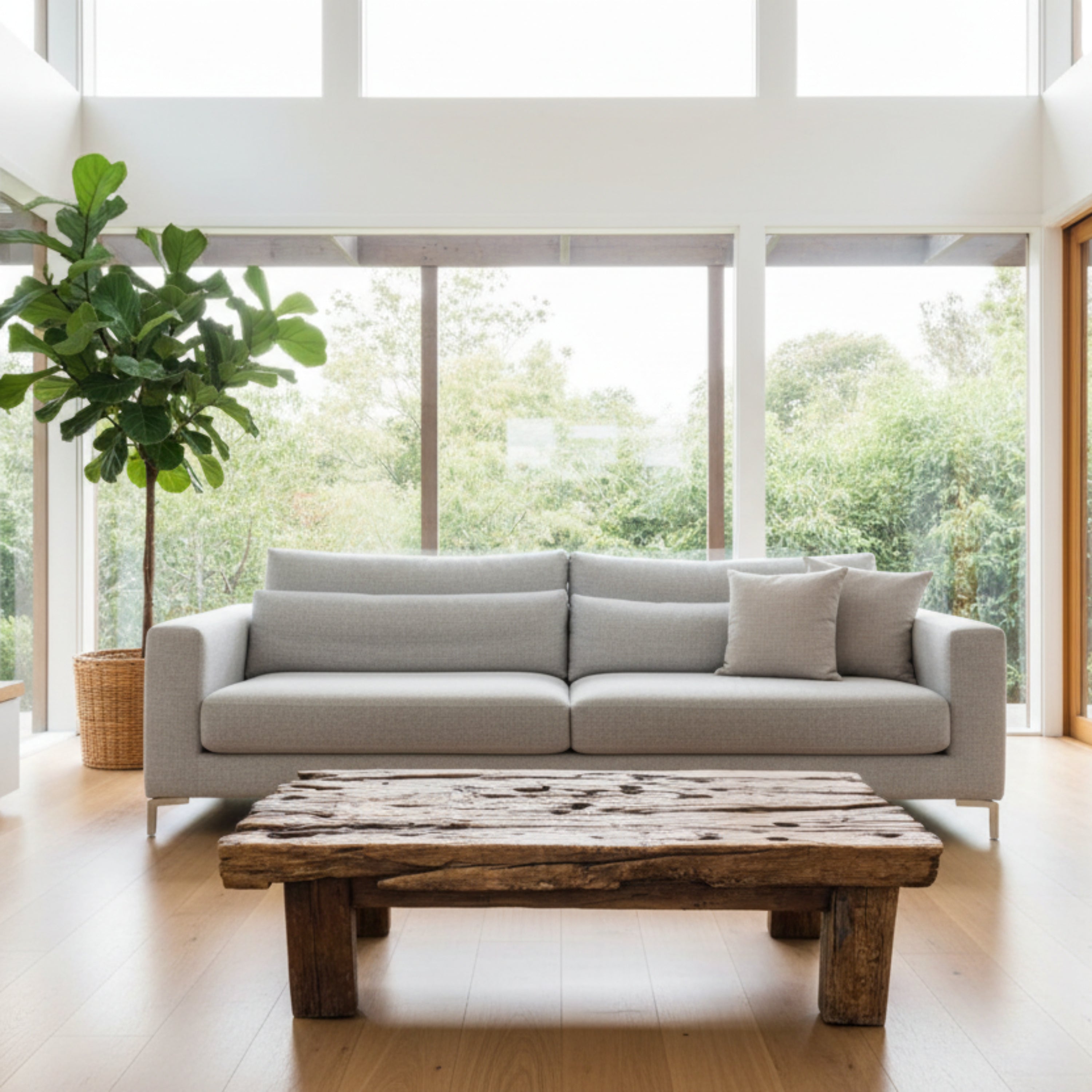 This unique coffee table top is crafted from one solid piece of solid wood. the timber appears to have been taken from an old jetty and shows years of exposure to the elements.