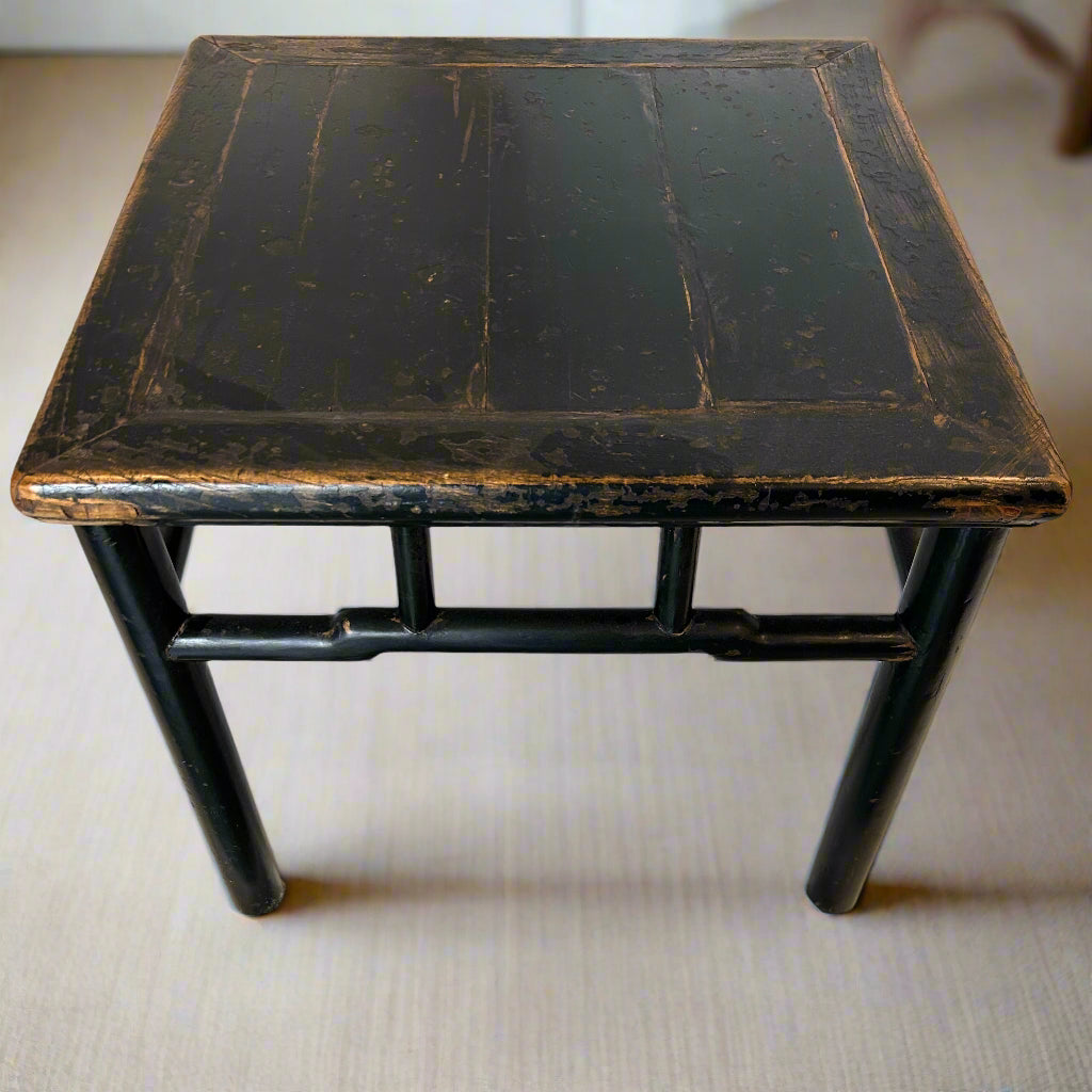 Chinese provincial stool. Suitable for bedside table or coffee table.