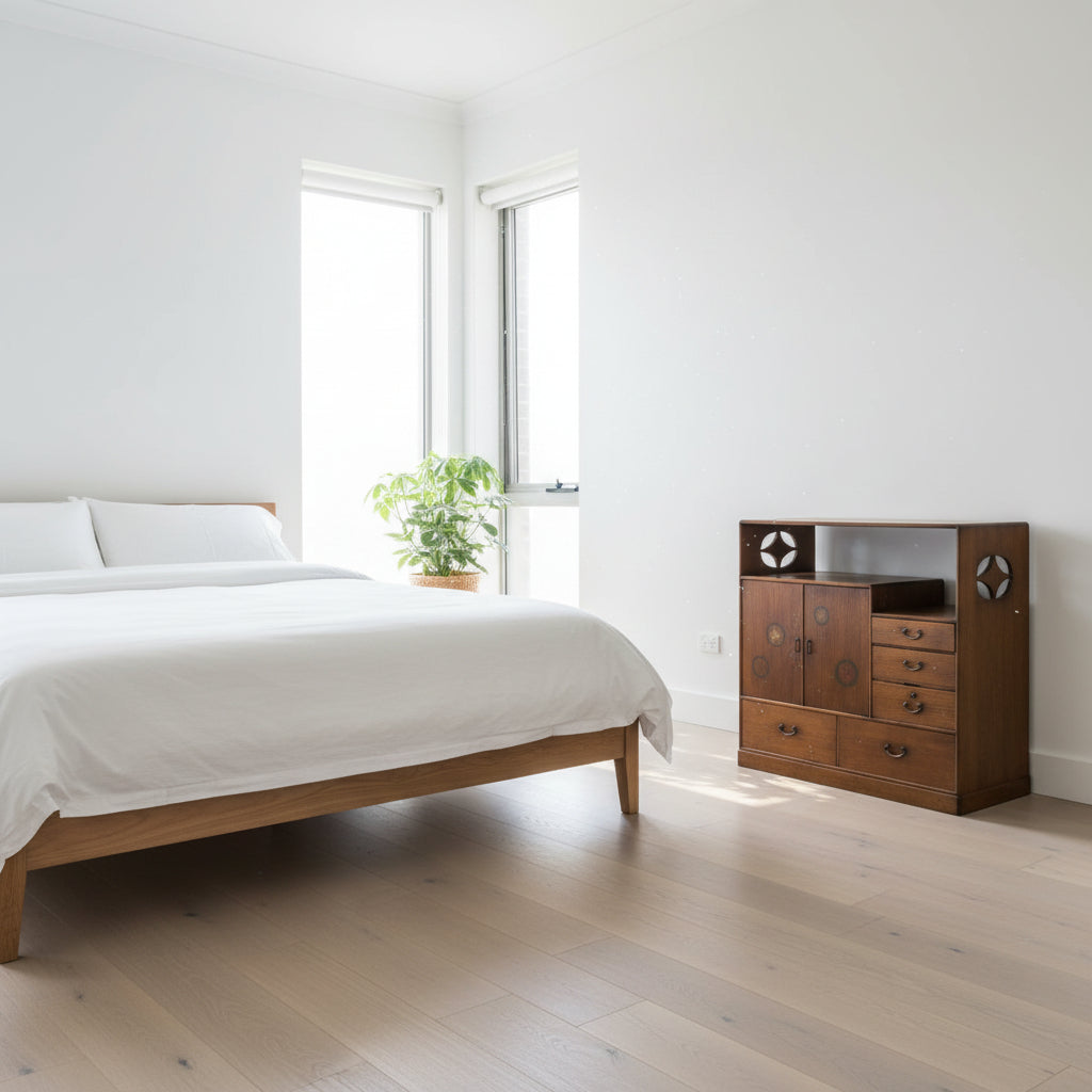 Japanese paulownia wood tea cabinet