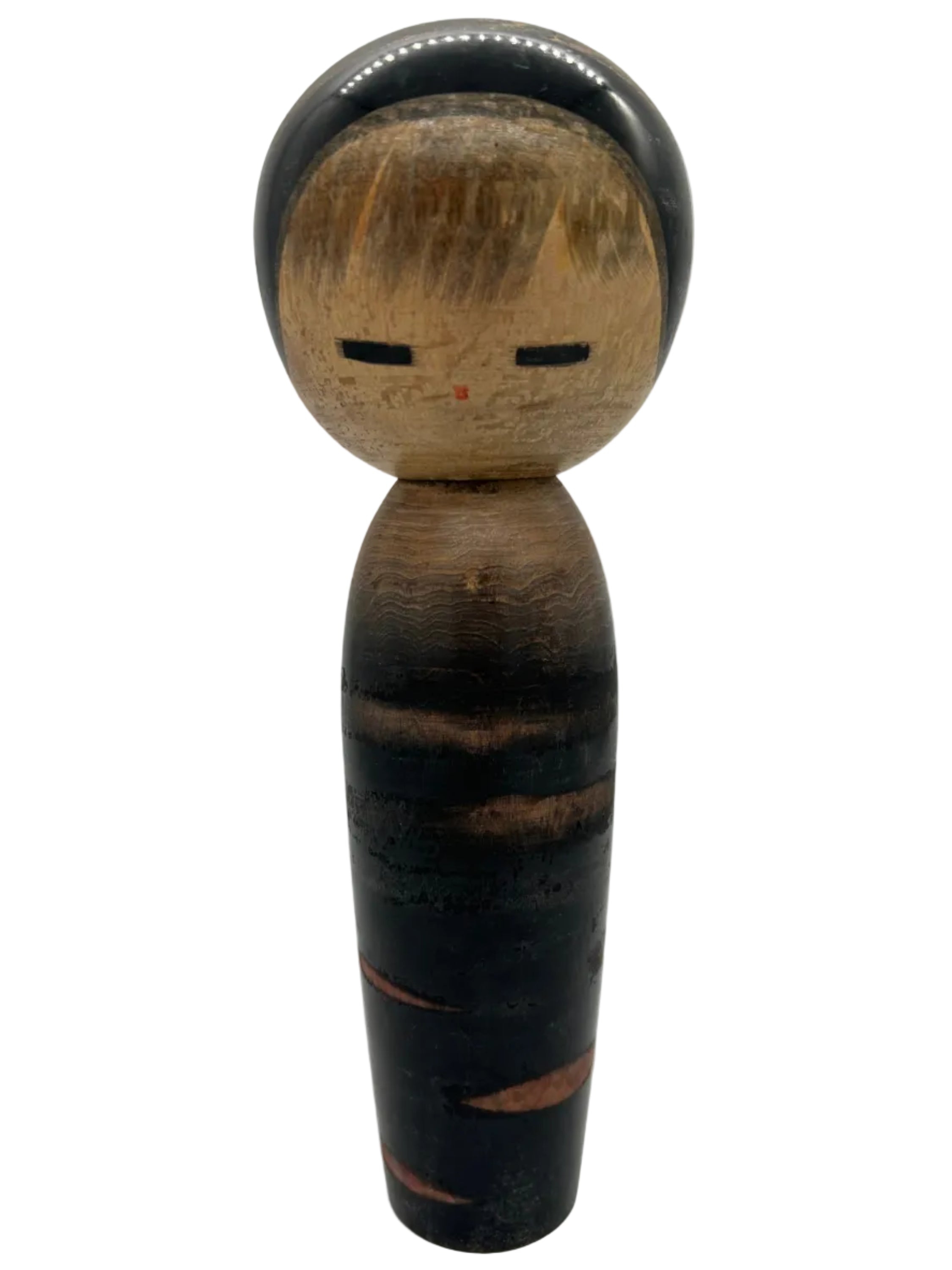 The "Chigo-Sakura" (Cherry Blossom Child) is a renowned vintage Sosaku (creative) kokeshi doll crafted by master artist Masao Watanabe