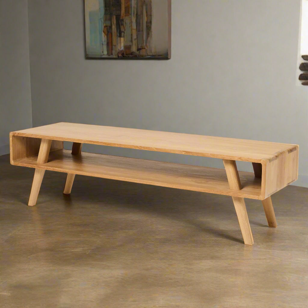 Kazari sustainably sourced teak coffee table crafted in Indonesia
