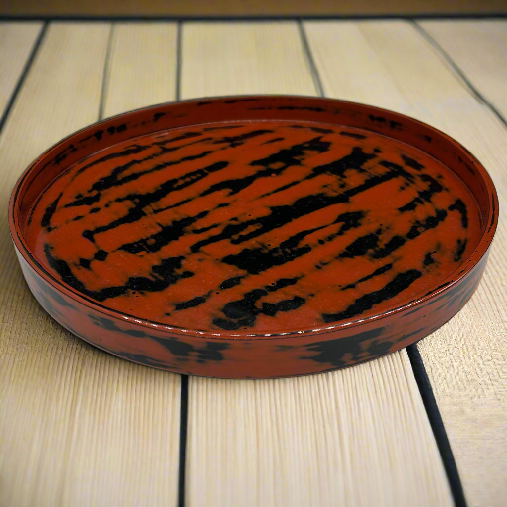 Japanese Negoro lacquer tray