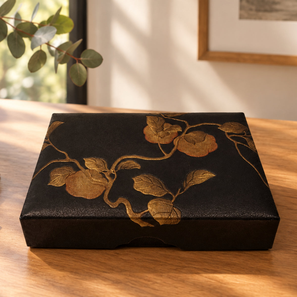 Japanese leather bound document box
