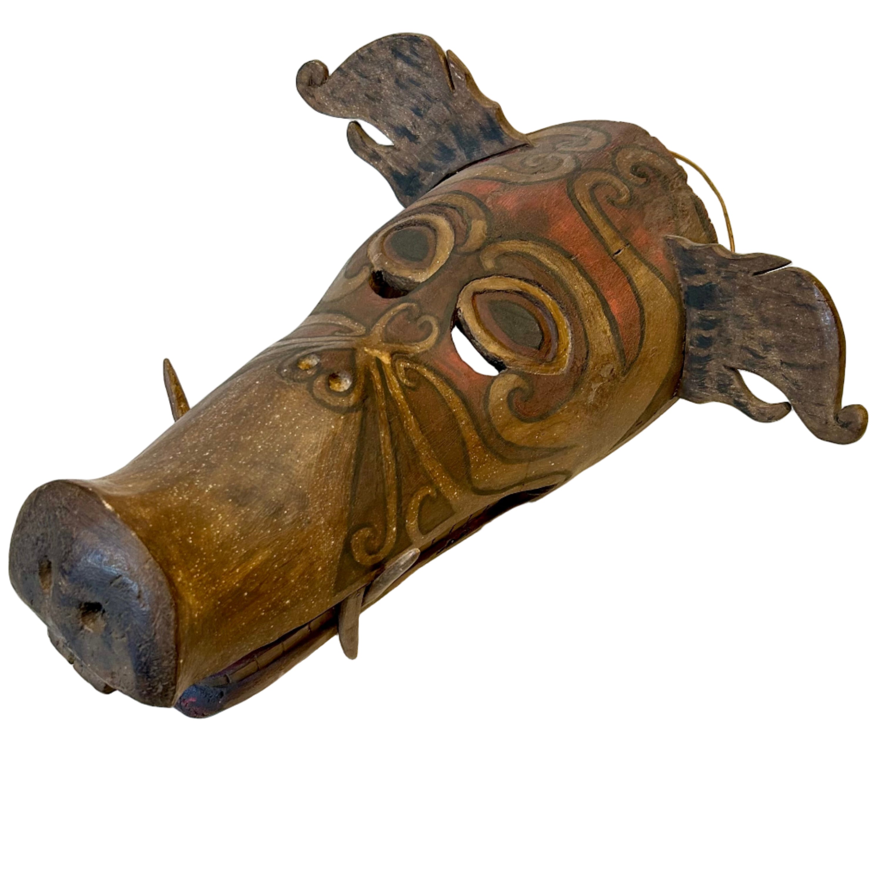 Antique pig mask from Borneo