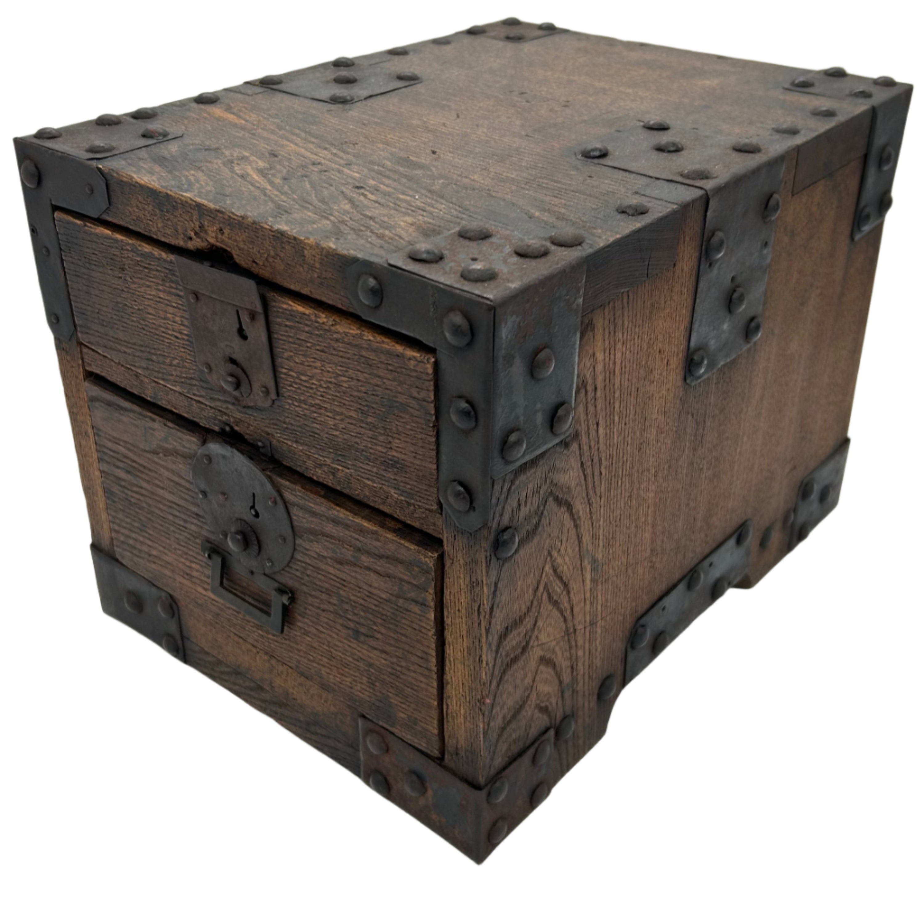 Antique Japanese two drawer writing box - JF25093_4