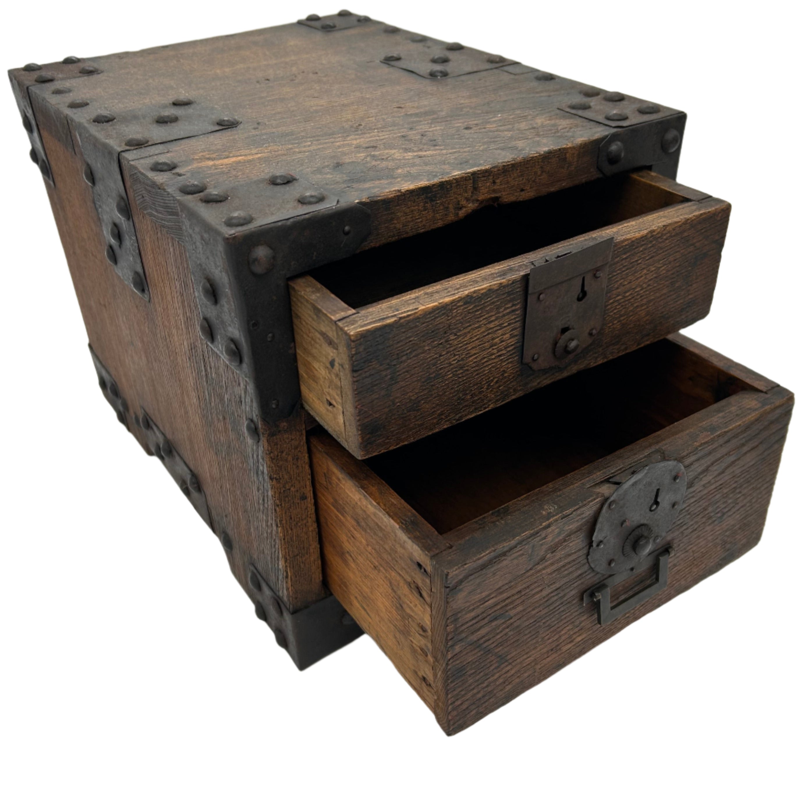 Antique Japanese two drawer writing box - JF25093_3