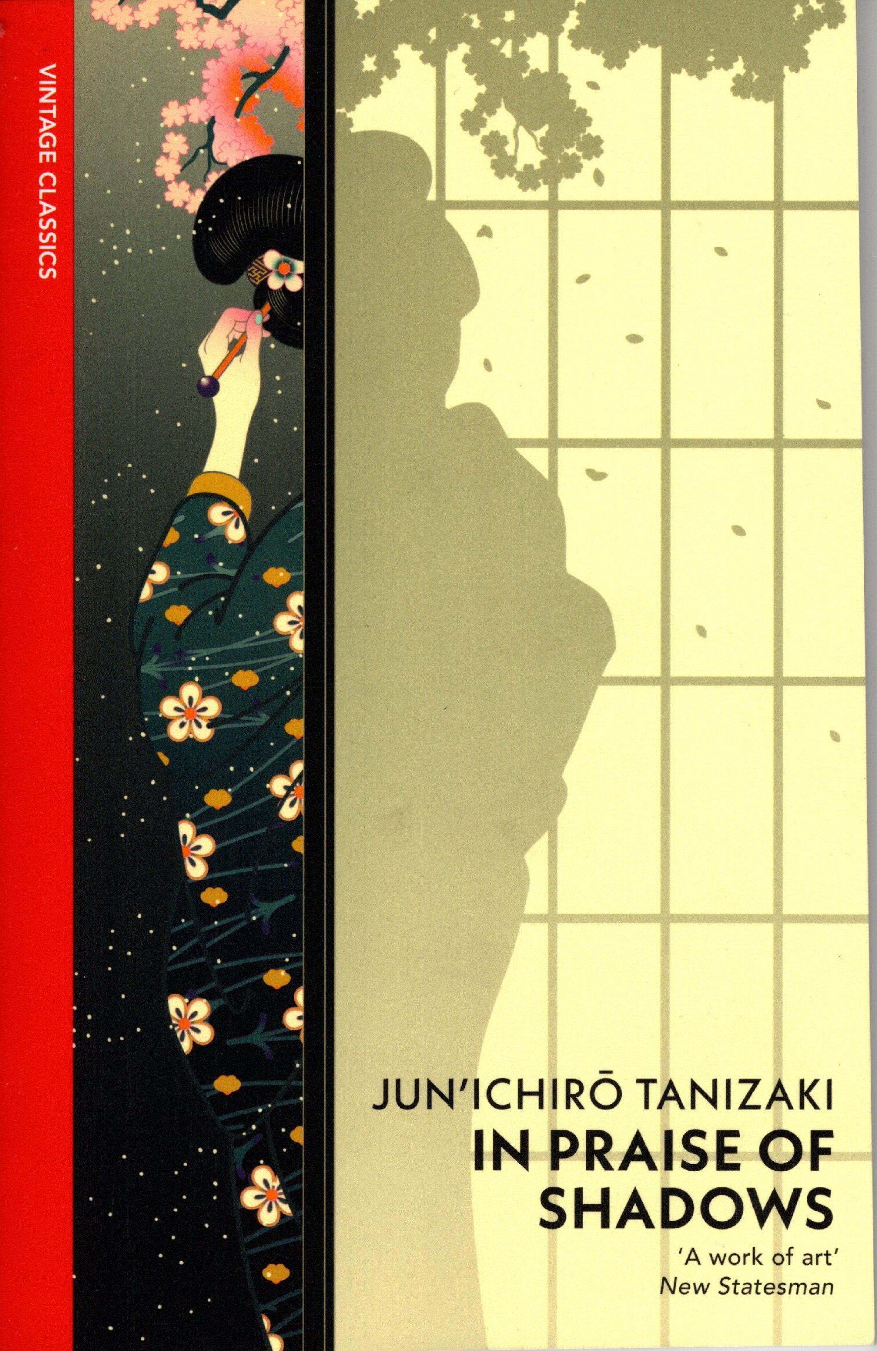 Book cover of 'In Praise of Shadows' by Jun'ichirö Tanizaki with artistic design elements.