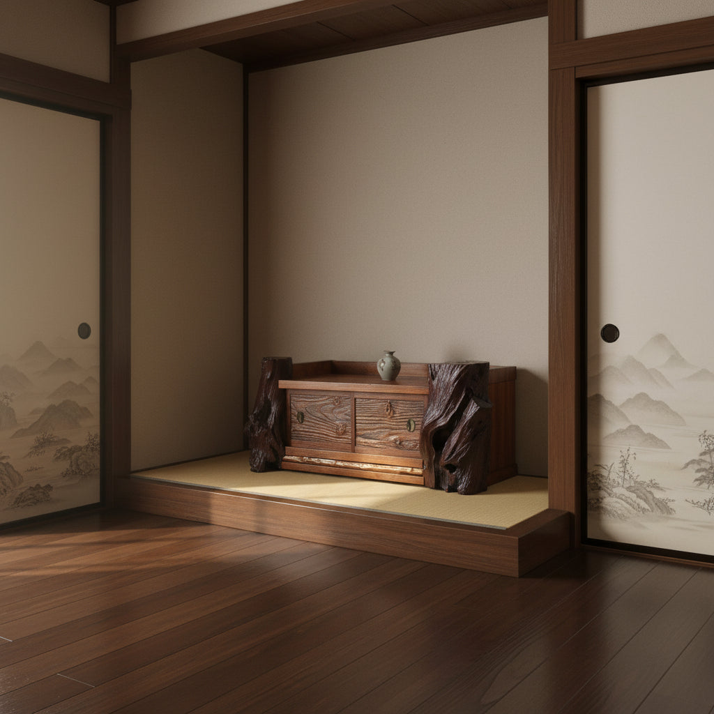 A traditional takanoma in a Japanese home
