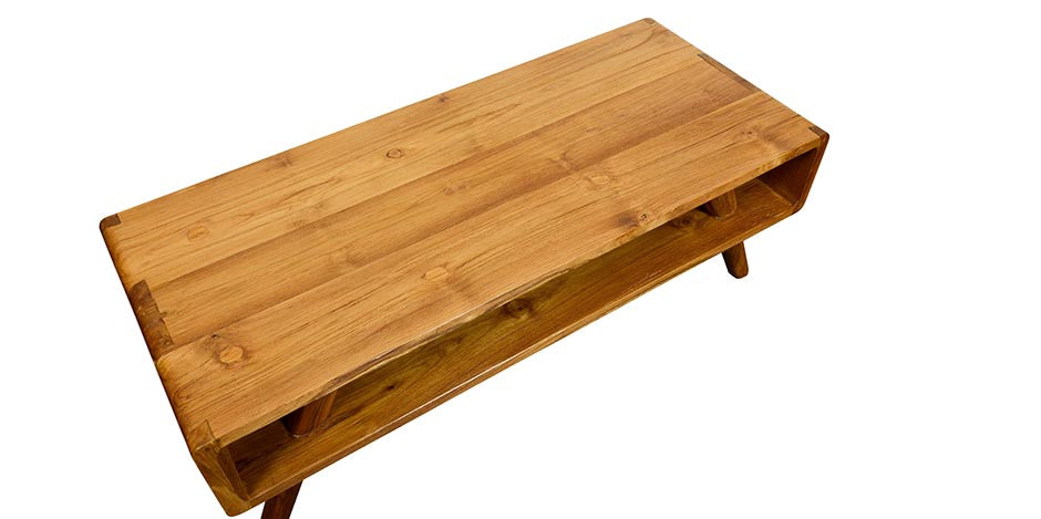 Kazari sustainably sourced teak coffee table crafted in Indonesia