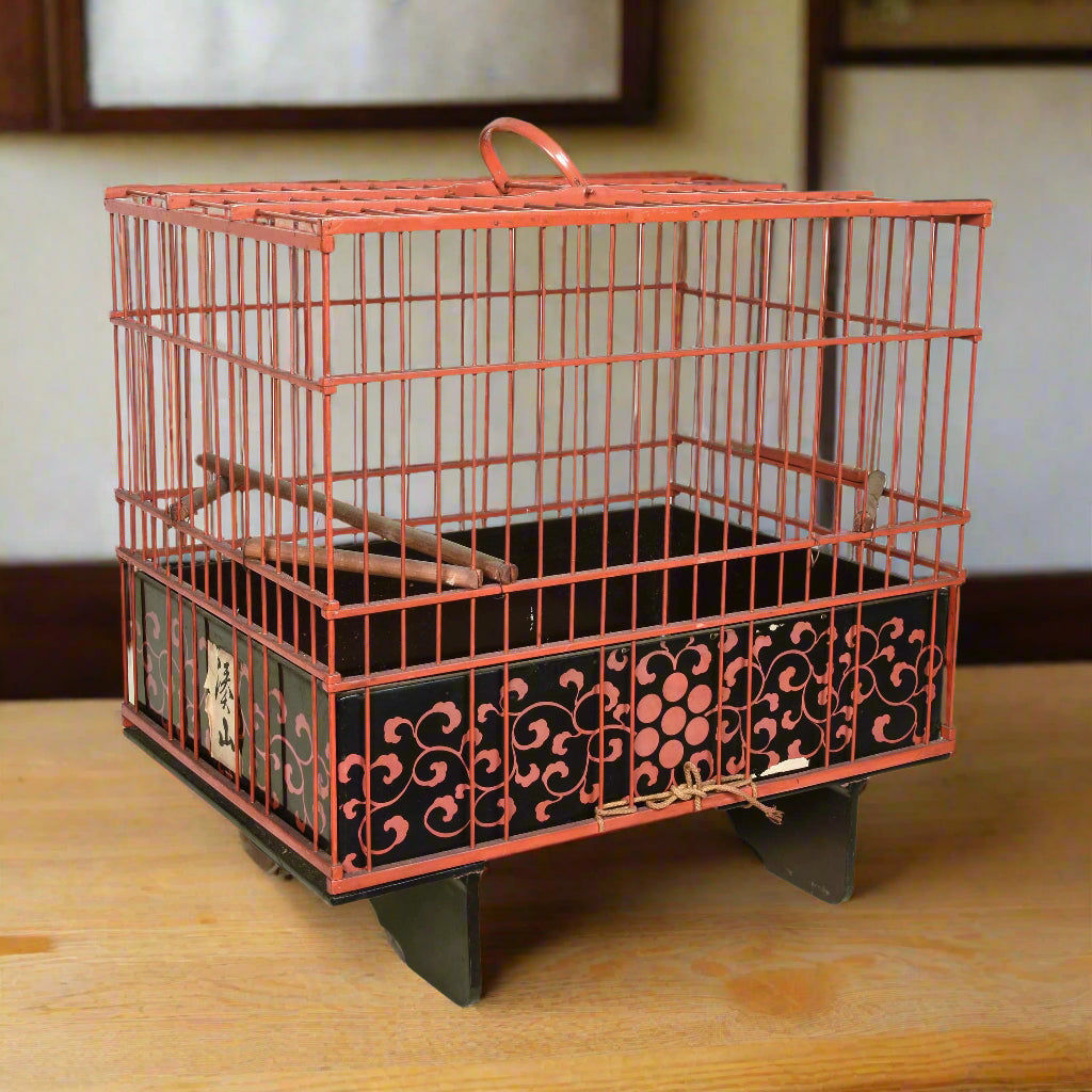 Japanese vintage lacquer birdcage - MI22NN308