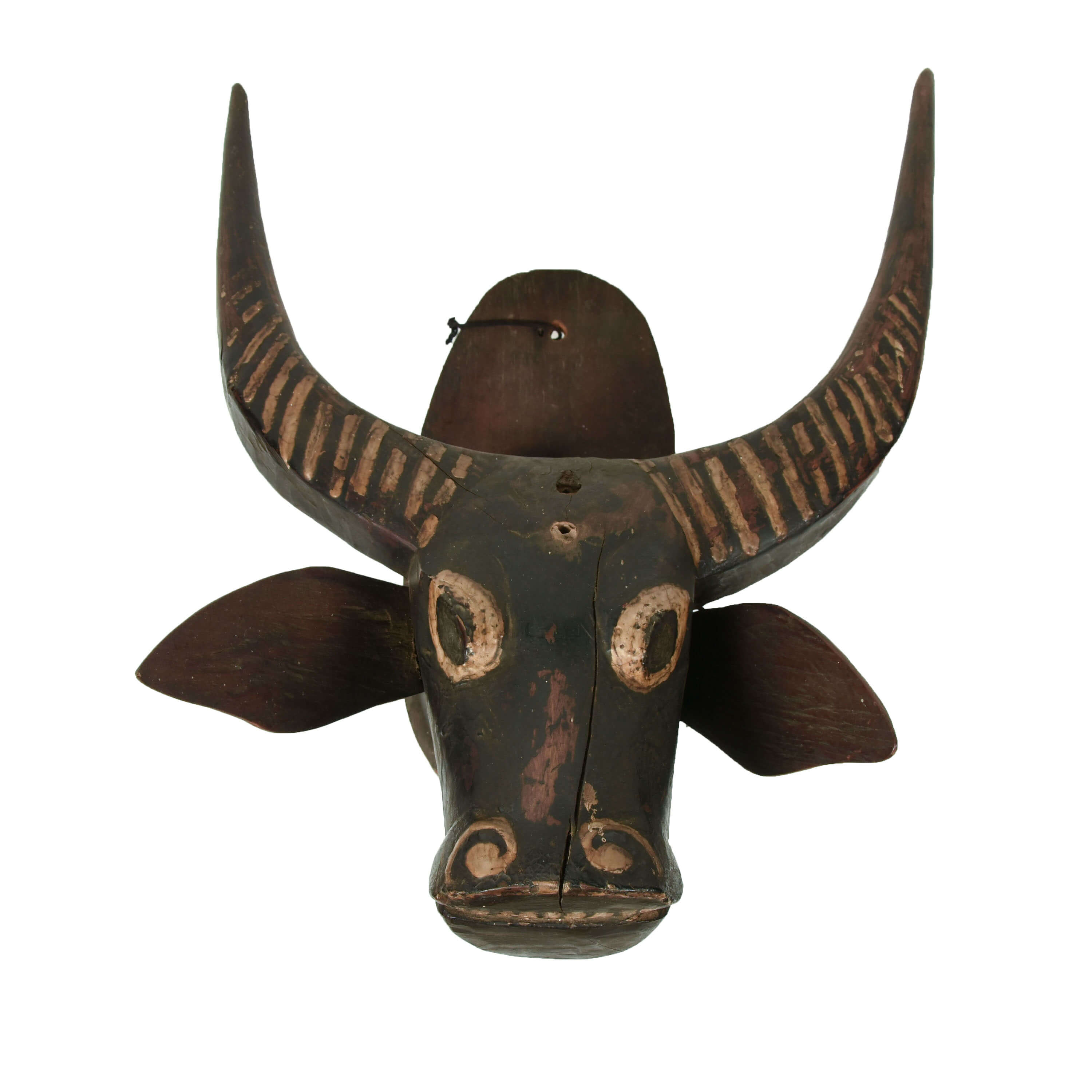 Vintage hand carved buffalo head - MI23004