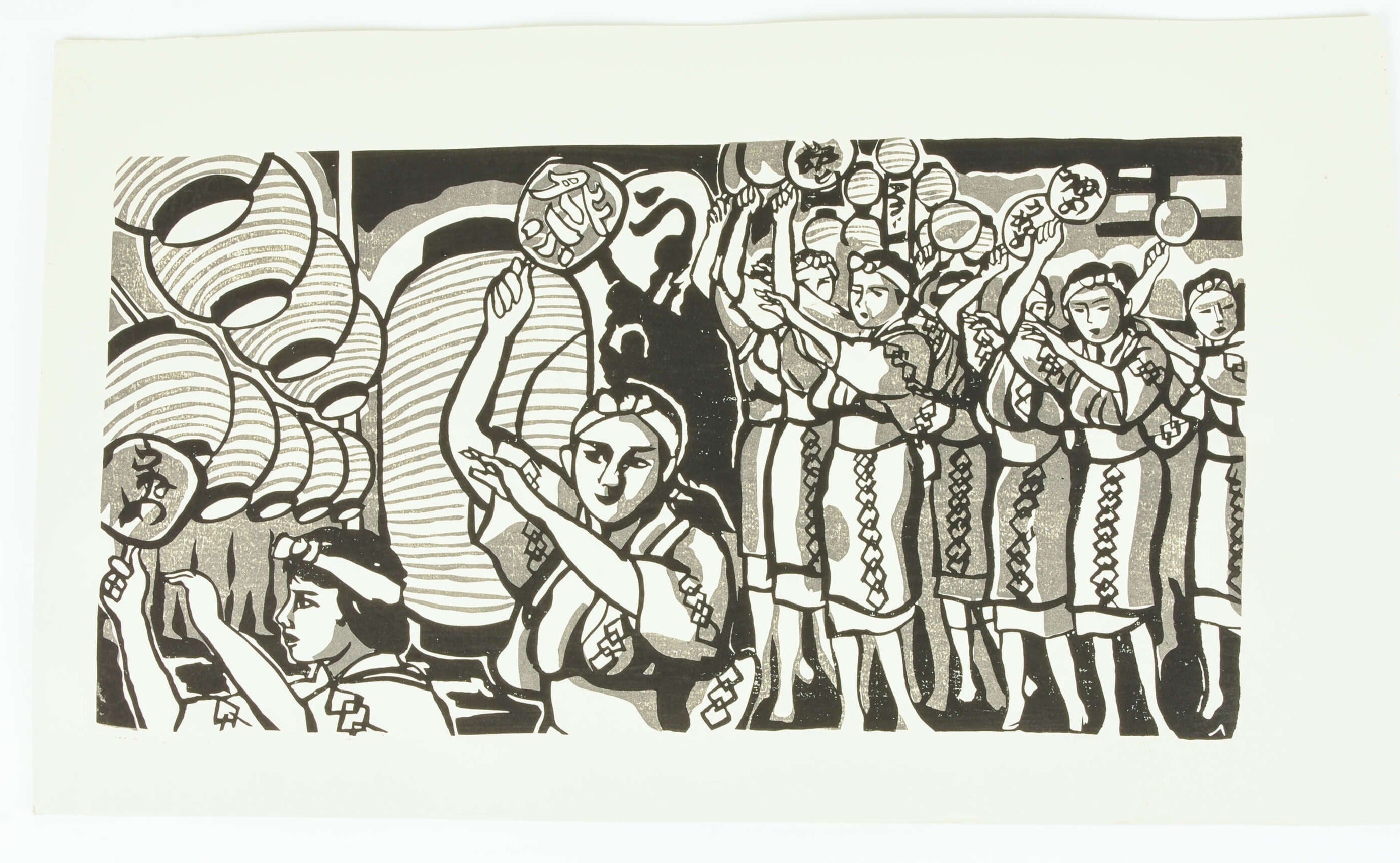 woodblock prints by Ido Masao are from his studio: never completed with the hand coloured finish, edition numbers, artist signature and seal.