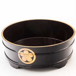 Japanese black lacquer rice mixing bowl - L19KK45