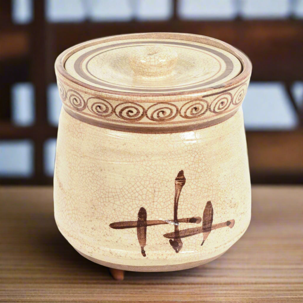 Japanese SHINO pottery (MIZUSASHI) - C20th.