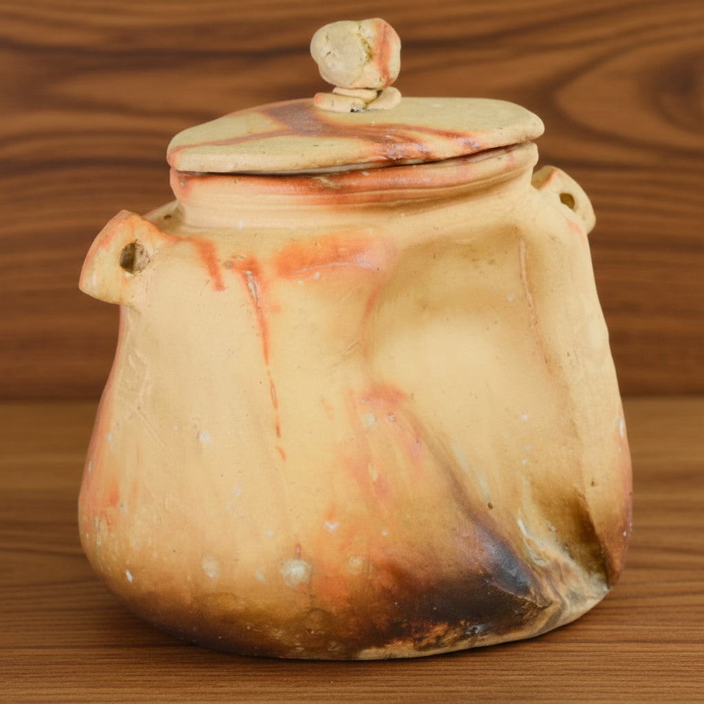 Japanese Bizen pottery water pot mizusashi - C16080