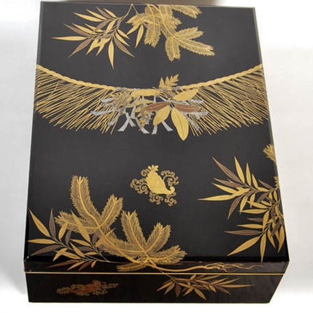 Antique Japanese lacquer document box - L16018