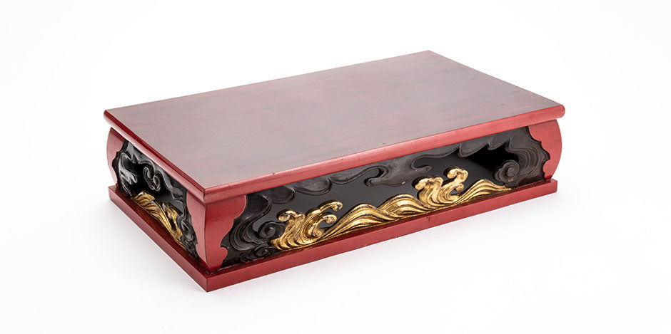 Antique Japanese lacquered and gilded Buddhist temple stand - L17138