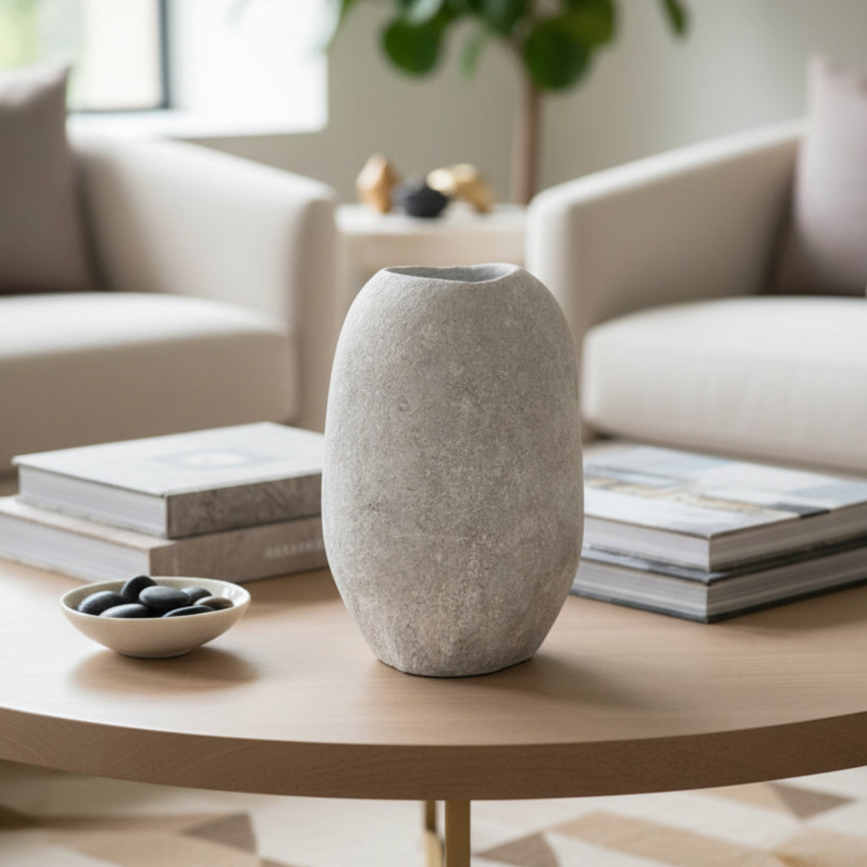 Basalt vase from Indonesia