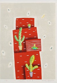 Hiroko Okamoto is a talented contemporary Japanese artist known for her woodblock prints that blend traditional Japanese techniques with a modern, minimalist aesthetic